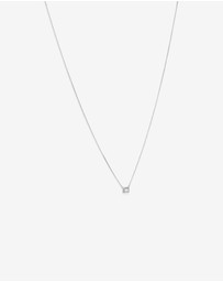 Michael Hill - 0.23 Carat TW Emerald Diamond Halo Pendant in 10kt White Gold