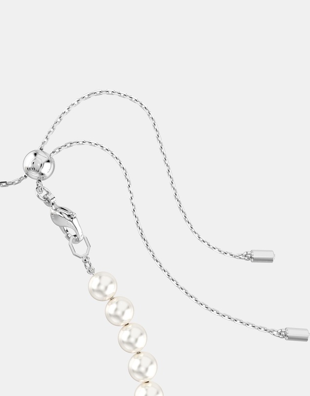 Swarovski - Ariana Grande x Swarovski Tennis choker, Mixed cuts, Heart, White, Rhodium plated