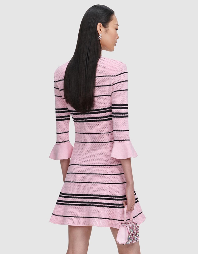 Self Portrait - Stripe Knit Mini Dress
