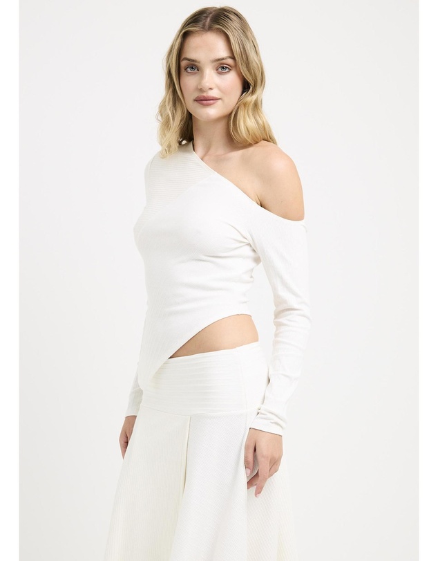 Alice In The Eve - Ashley Ribbed Assymetrical Top