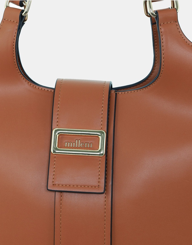 Milleni - Milleni Ladies Vegan Leather Fashion Caryall Tote Bag