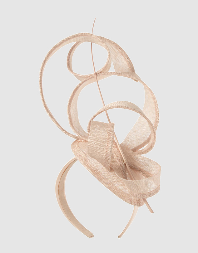 Max Alexander - Tall Nude Sinamay Fascinator Headband