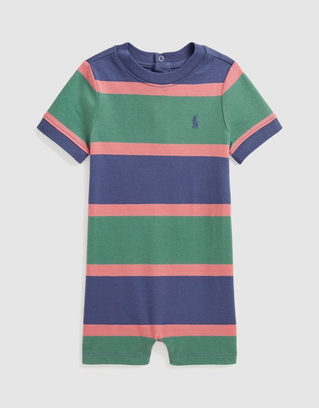 Polo Ralph Lauren - Striped Cotton Jersey Shortalls - ICONIC EXCLUSIVE - Babies