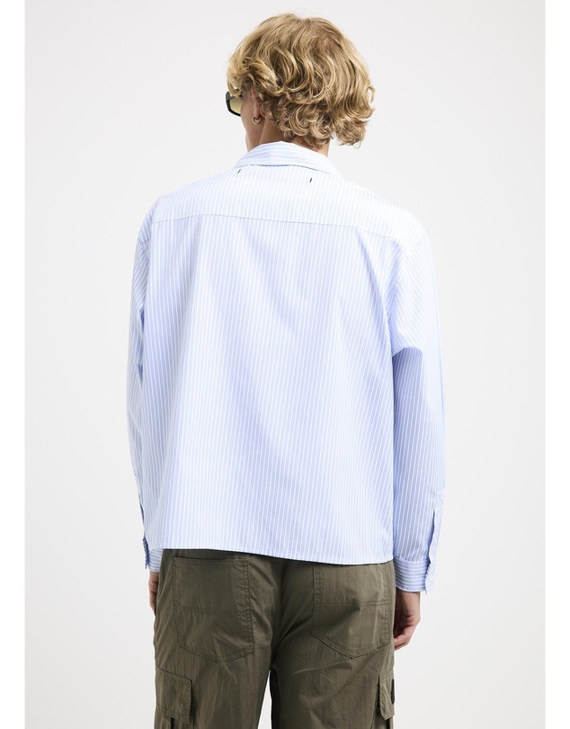 Black Noise White Rain - Miami Striped Long Sleeve Shirt