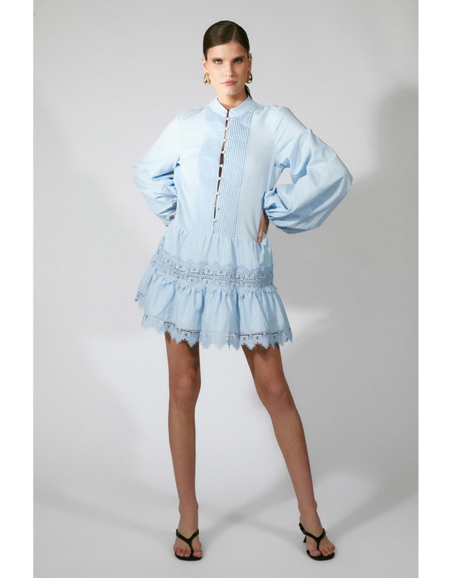 Bardot - Antonia Lace Trim Mini Dress
