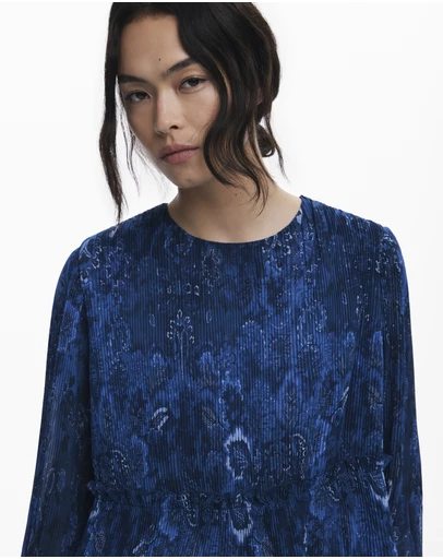 Desigual - Long-sleeve pleated blouse