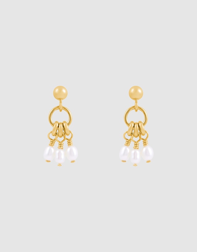 Alana Maria - Mila Freshwater Pearl Earrings - Gold