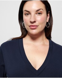 Commonry - Cotton V Neck T Shirt