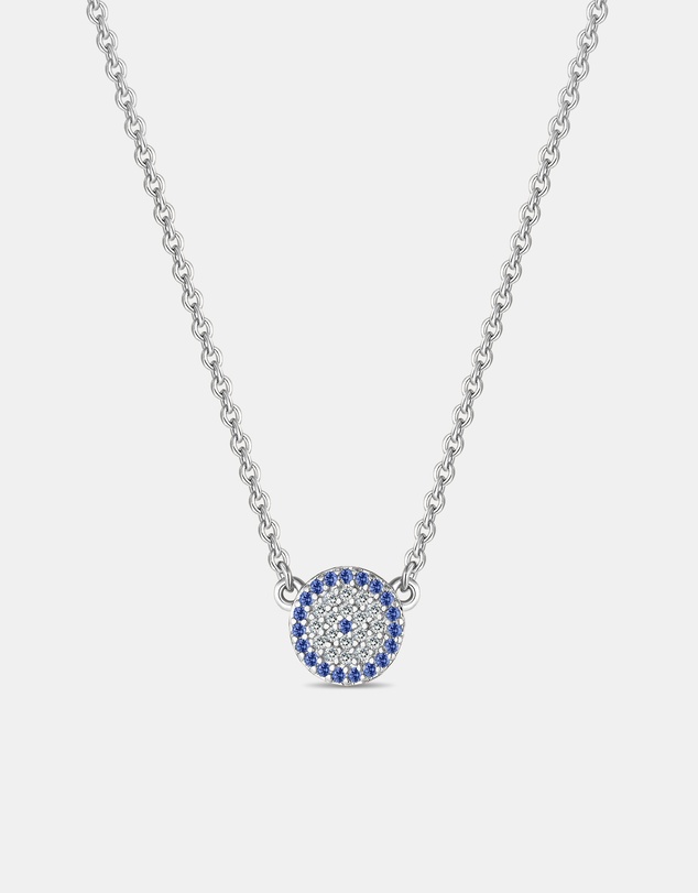 Mestige - Aura Evil Eye Necklace - Silver Plated