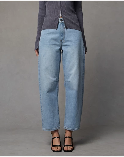 DRICOPER DENIM - Dina Cropped Barrel Jeans