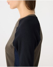 Bassike - Paneled Rib LS Baby T-Shirt