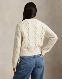 Polo Ralph Lauren - Cable-Knit Wool-Cashmere Cardigan - ICONIC EXCLUSIVE