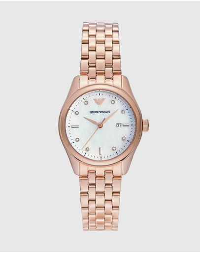 Emporio Armani - Rose Gold Tone Analogue Watch