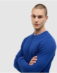 Politix - Elvin Geo Textured Crew Knit