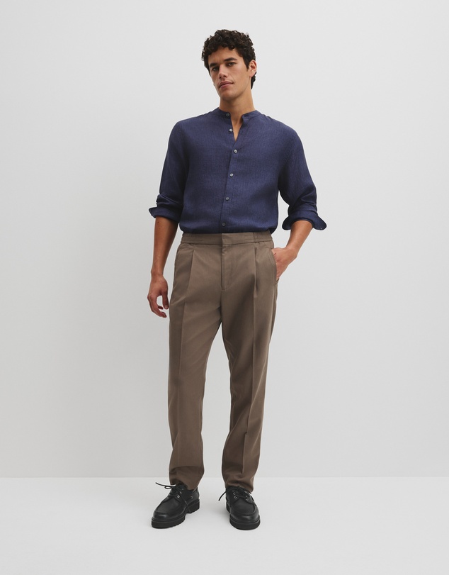 Country Road - Regular Fit Delave Linen Standard Collar Shirt