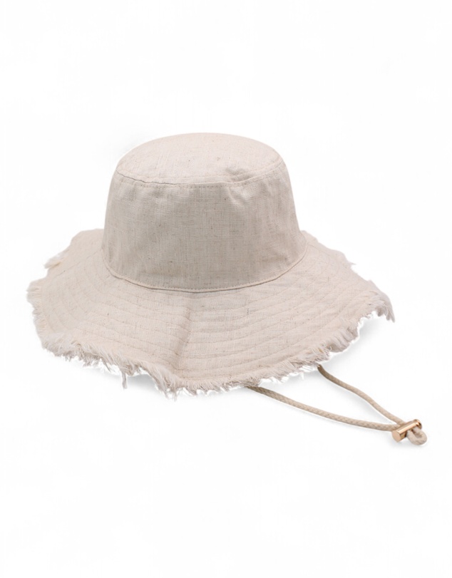 Morgan & Taylor - Cleo Linen-Blend Bucket Hat in Beige