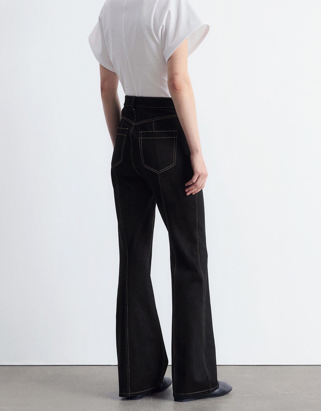 & Other Stories - Flared Topstitched Trousers