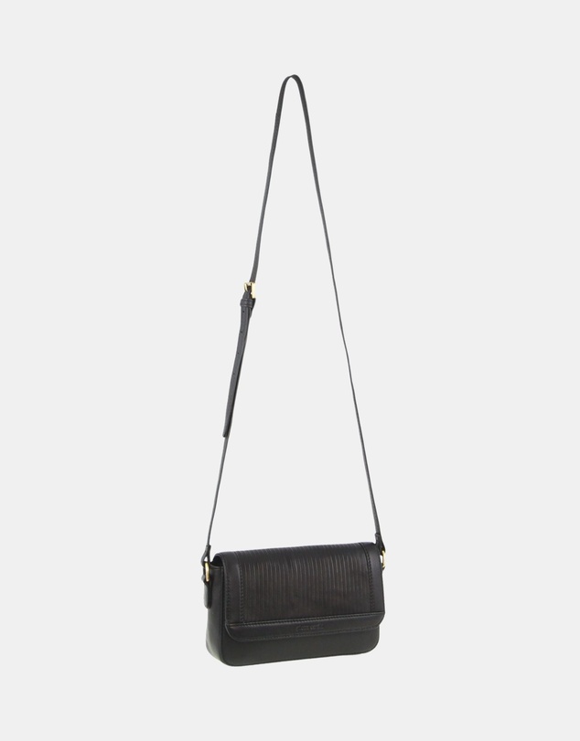 Pierre Cardin - Pierre Cardin Leather Pleated Design Crossbody Bag