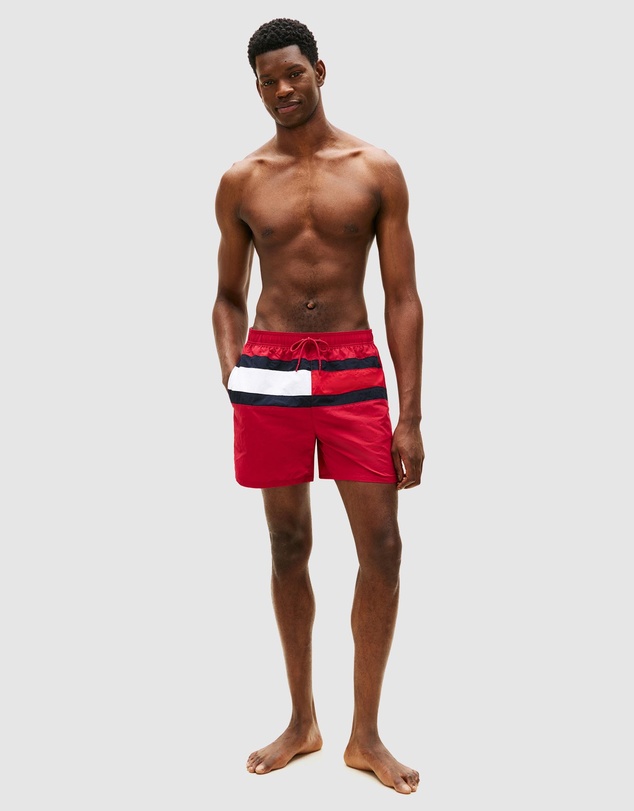 Tommy Hilfiger - Hilfiger Flag Mid Length Swim Shorts