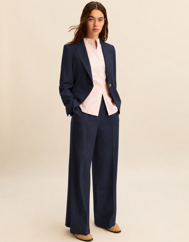 Emme - Navy Tailored Trousers