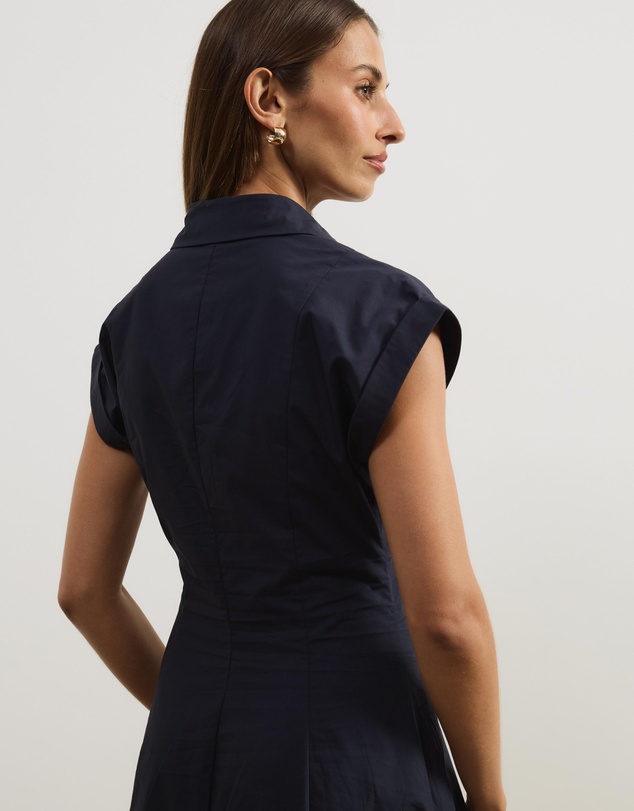 Atmos&Here - Clara Cotton Poplin Midi Shirt Dress