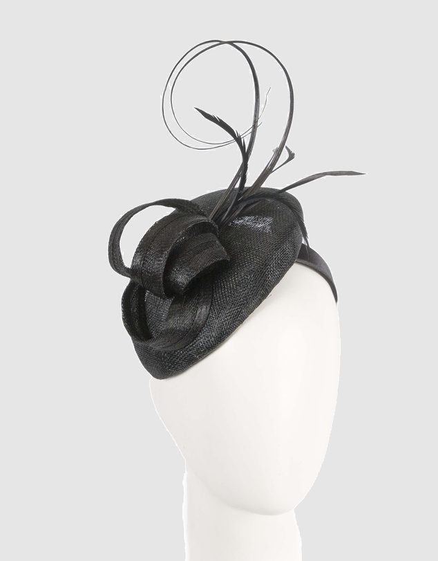 Max Alexander - Pillbox Black Racing Fascinator