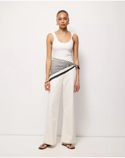 AERE - Joni Wide Leg Denim Pants
