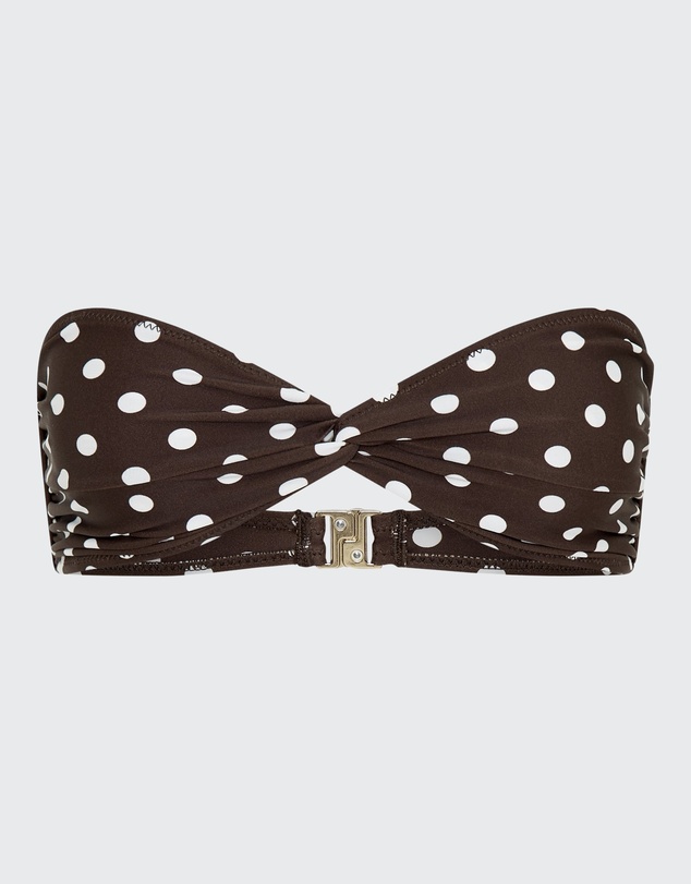 Vacay Swimwear - Positano Top Chocolate Polka