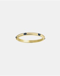 Zoe Olivia - 9K Gold Evil Eye Stacker Ring