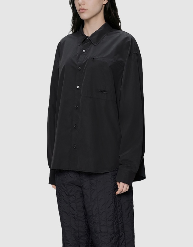 RAINS - Unisex Light Woven Long Sleeve Shirt Black