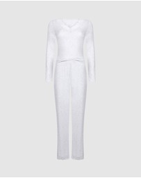 Hunkemoller - Long Sleeve Jersey Modal Lace PJ Set