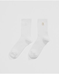 Country Road - Australian Cotton Blend Cr Ribbed Three Quarter Crew Sock