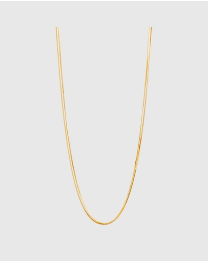 Najo - Mirage Yellow Gold Double Chain Necklace (45cm+ext)