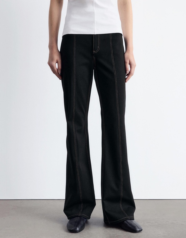 & Other Stories - Flared Topstitched Trousers