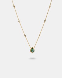 THOMAS SABO - THOMAS SABO Necklace with Green Teardrop Stone
