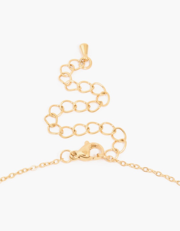 Lovisa - Waterproof Gold Plated Stainless Steel Cubic Zirconia Mini Butterfly Necklace