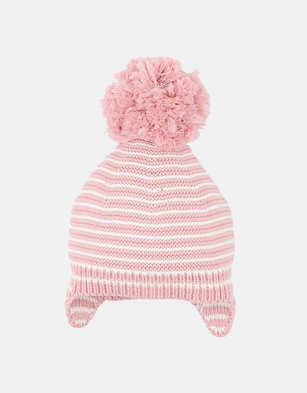 Bebe by Minihaha - Fern Stripe Organic Knitted Beanie - Babies-Kids