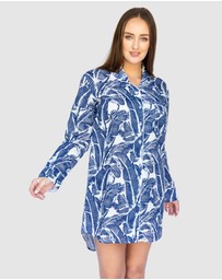 Sant And Abel - Women's Martinique® Blue Banana Leaf Night Shirt