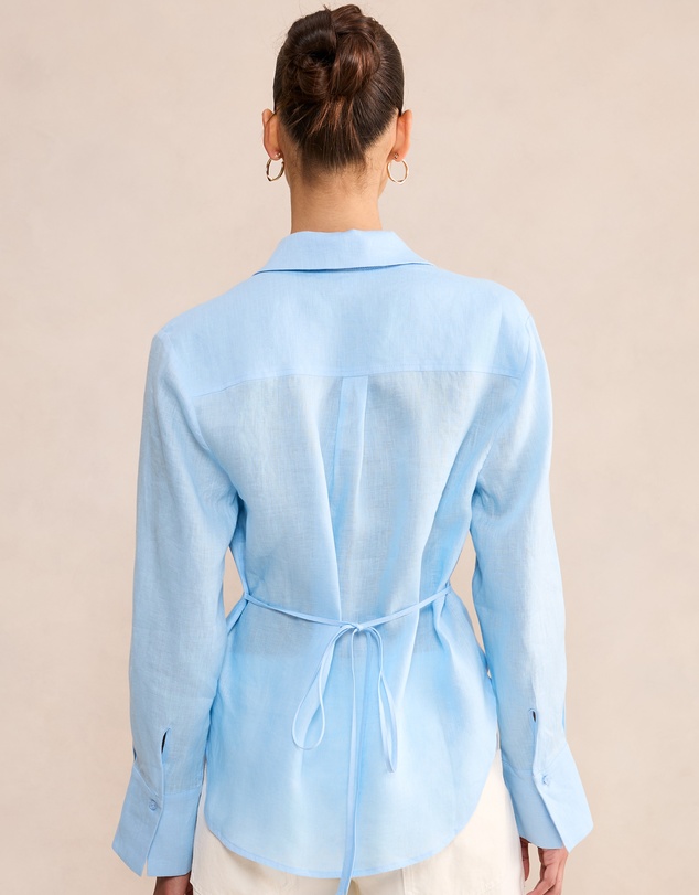 Forever New - Tina Linen Tie Back Shirt