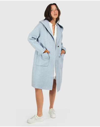 Belle & Bloom - Walk This Way Wool Blend Hooded Coat