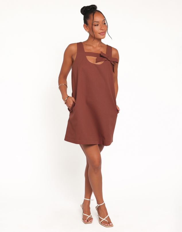 Petal & Pup - Elyria Mini Dress - Brown