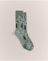 Trenery - Golf Caddy Sock in Jade Green