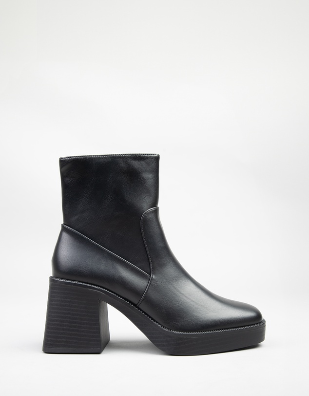 RAID - Lexus chunky mid heel boots in black