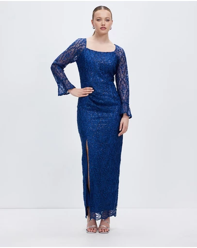 Pink Ruby - Amorata Split Hem Maxi Dress