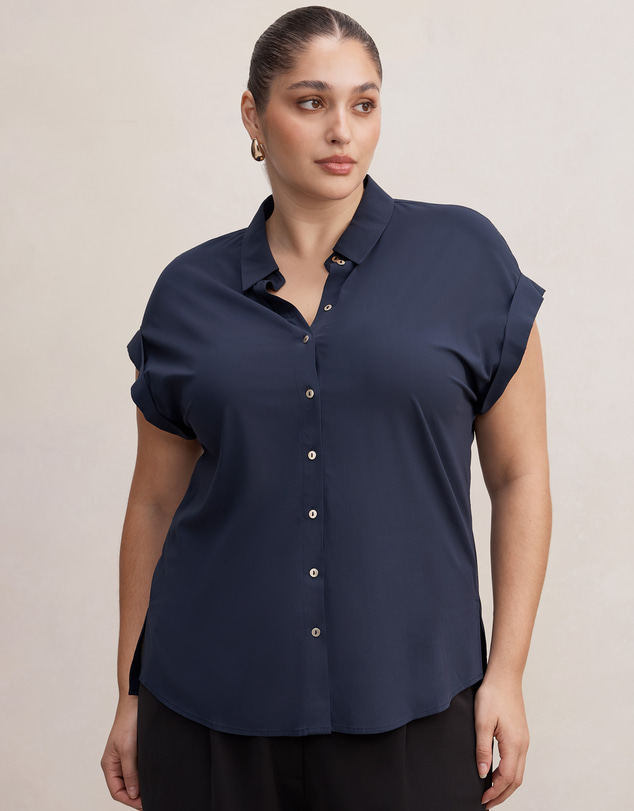 Forever New Curve - Tia Curve Collar Button Shirt