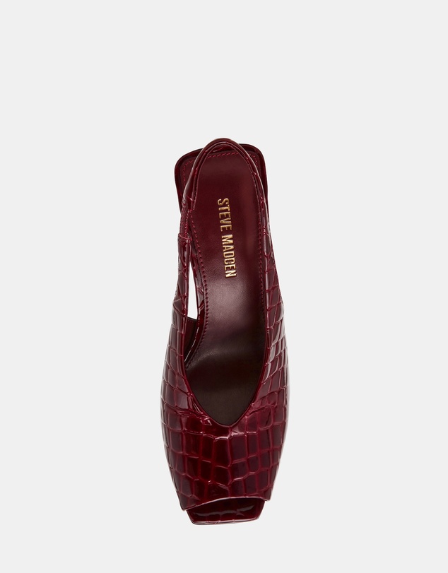 Steve Madden - Lucian Wine Croco Heels