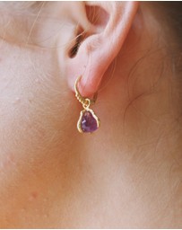 Carou - February Birthstone Earrings ~ Amethyst