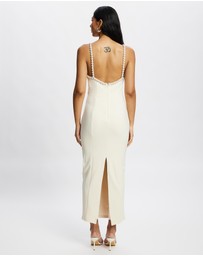 Romance by Honey and Beau - Gisella Pearl Detail Midi Dress