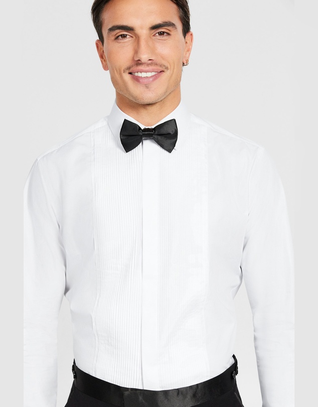 Tarocash - Pleated Front Tuxedo Shirt