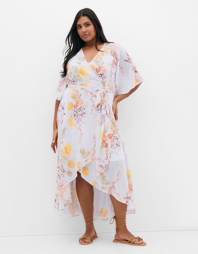 City Chic - Enthral Me Maxi Print Dress